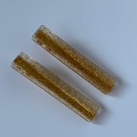 Image 1 of Gold Glitter Hair Slides Set