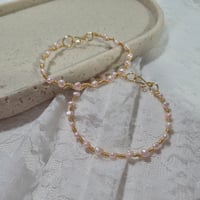 Image 1 of Pink Pearl Wavy Bangle