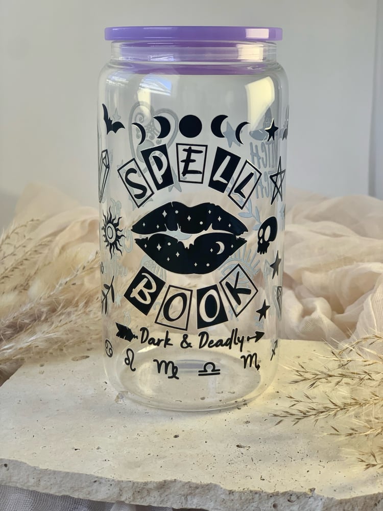 Image of Glass Can Cup Spell Black 