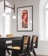 Girl in peonies - Neotraditional Fine Art tattoo print.