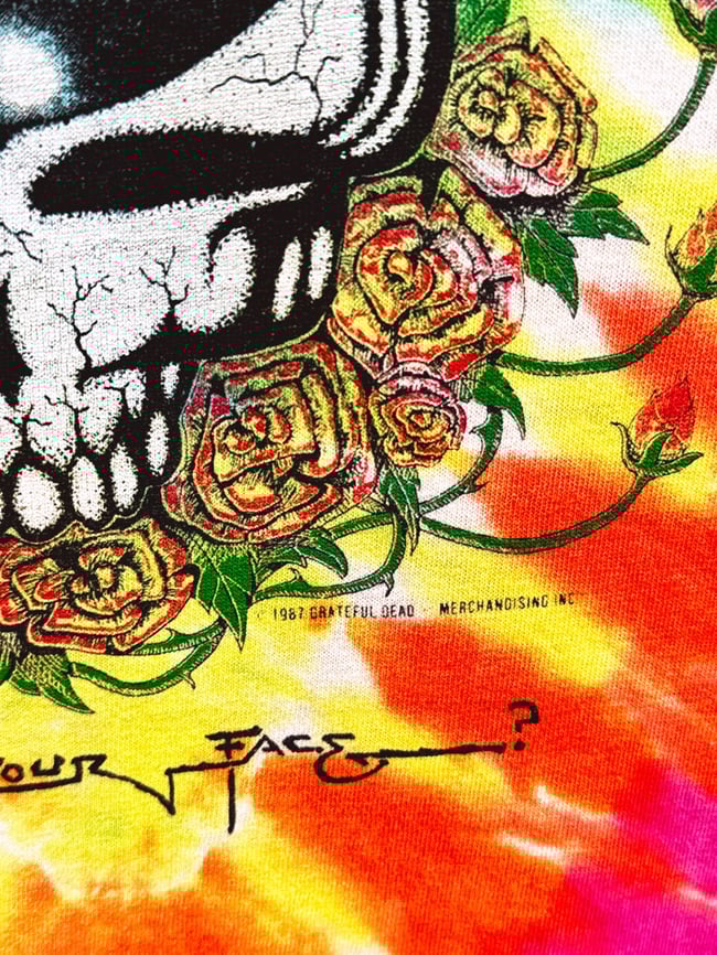 Grateful Dead 1987 Space Your Face T-Shirt - Size XL
