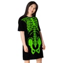 Skelly T-Shirt Dress - Green Bones
