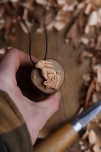 Image 5 of The Hare In the Oak Leafs Pendant Necklace 