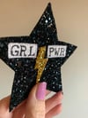 GRL PWR Glitter Badge