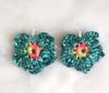 Boucles d’oreilles Satin Vert 