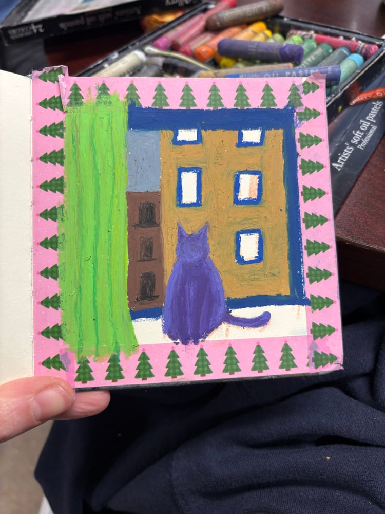 Image of rosa in the window 5x5 mini art print