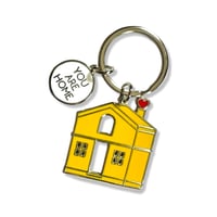 Image 1 of “You Are Home” Yellow Enamel Keychain