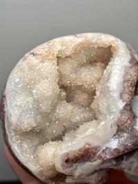 Image 10 of Purple Fluorite & Druzy Quartz Skull Carving #2785