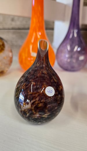 Image of Long cut neck bubble drop vase