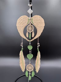 Image 2 of Sand & Olive Heart Wing Dreamcatcher