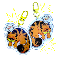 GARFIELD KEYCHAIN/STICKER