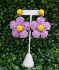 Image 1 of Flower Statement Earrings 