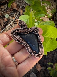 Image 3 of Megalodon Tooth Wrapped in Copper