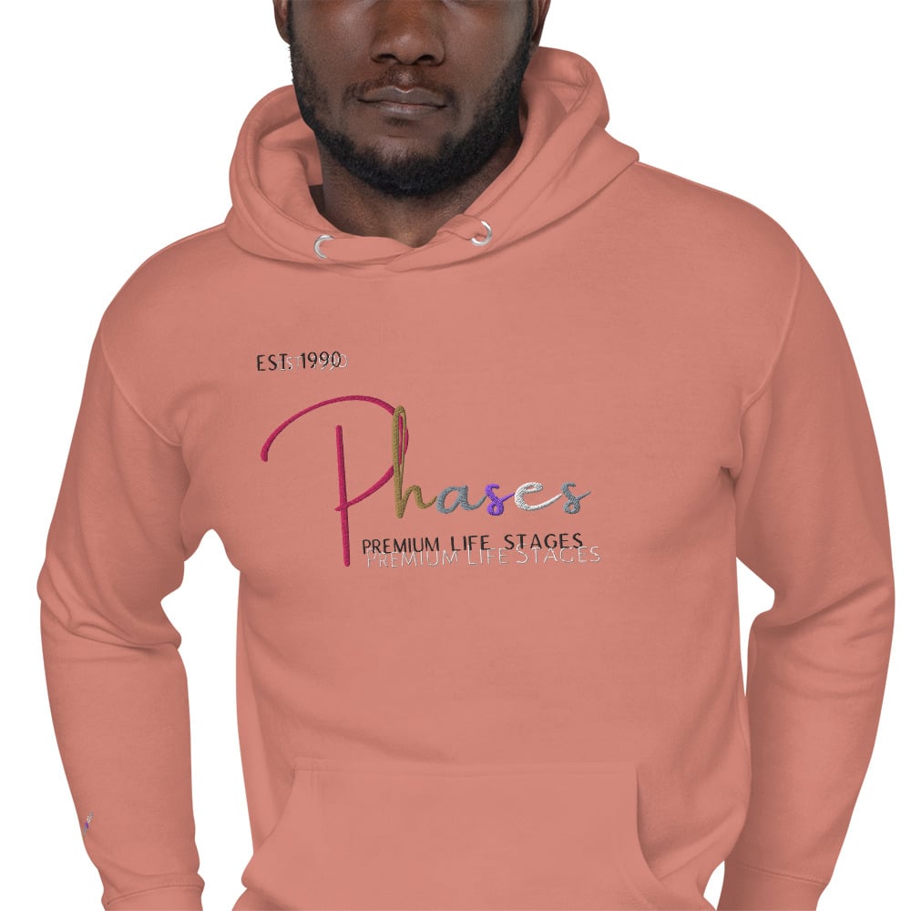 Image of Phases Salmon Embroidered Unisex Hoodie