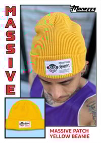 Image 2 of Massive Patch Beanie - Yellow