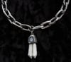 Dead Good sheep tooth and silver moonstone  chunky chain