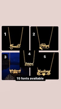 Image 1 of Customized stainless steel necklaces (3 colors available)