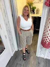Image 1 of POLKA DOT BURMUDA SHORTS