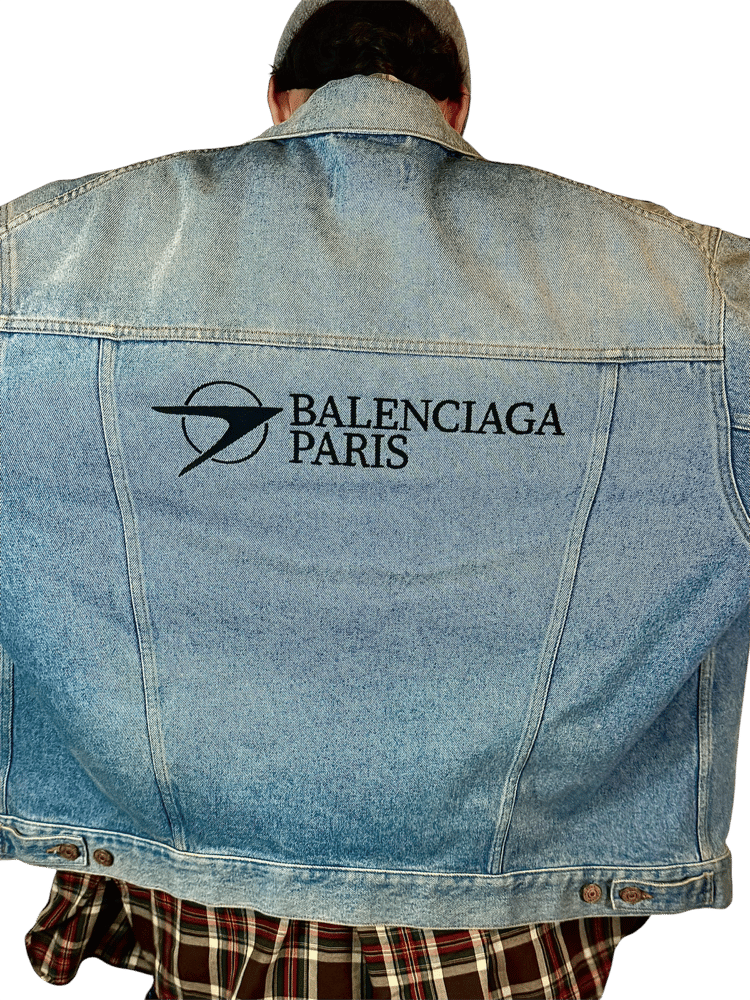 Image of Balenciaga SS21 Paris Denim Jacket 