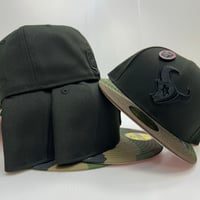 Image 3 of New Era 59Fifty Black W. Camo Texans *Pin included 