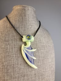 Image 4 of UV Geen and Purple Dragon Wing Pendant