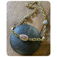 Image 2 of Five Stack Opal Choker Necklace in Solid Brass