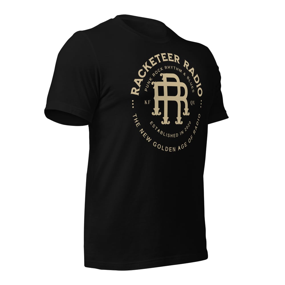 Racketeer Radio KFQX Golden Emblem Unisex t-shirt