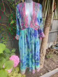 Image 1 of Mykonos Glitter wrap dress Maxi/ Kaftan Jade