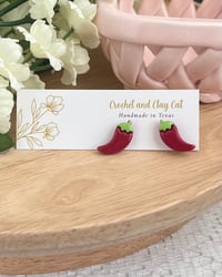 Image 2 of Spicy Chili Pepper Earrings