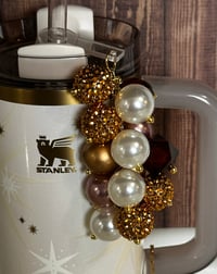 Image 4 of Starlight Shimmer Champagne, Gold and Cream Tumbler Straw Bauble