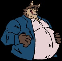 Image 2 of Fat Mr Wolf Sticker