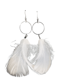 Image 1 of Ghost Feather Hoops