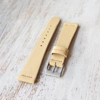 Image 2 of 20mm Cream Chevre Strap In Butter White