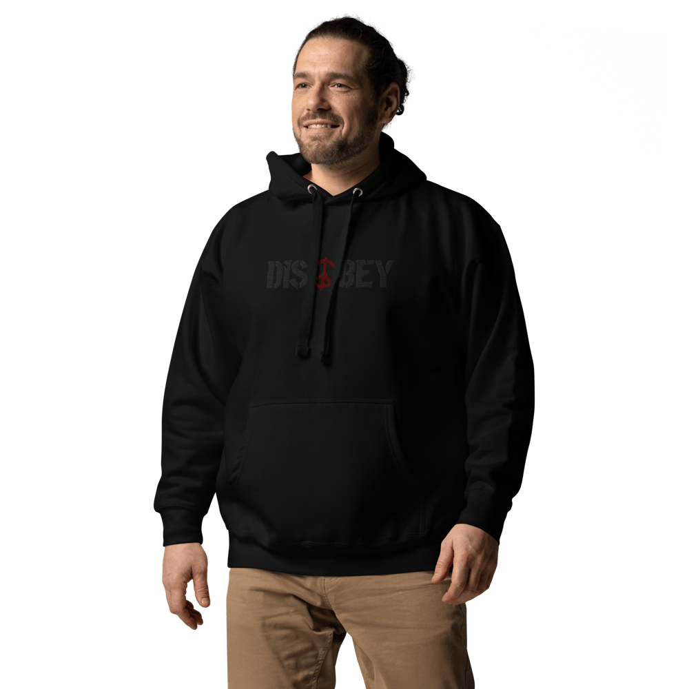 DISOBEY EMBROIDERED UNISEX PREMIUM HOODIE