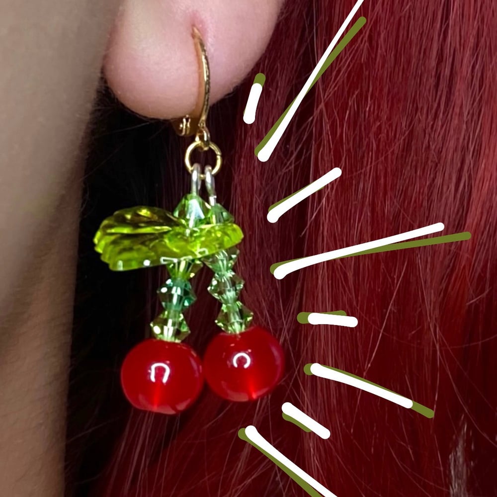 Image of Baby cherry earrings