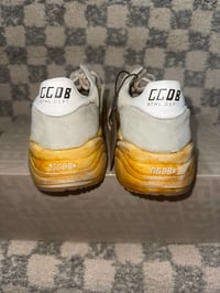 Image 4 of Golden Goose Running Sole Blue/Tan with Studs 