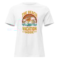 Image 2 of Women's Relaxed T-Shirt, Beach Tropical Vacation Mode Tee