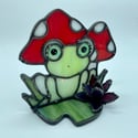 Frog & Mushrooms Candle Holder 