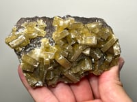 Image 3 of Yellow Barite On Purple Fluorite Specimen | Jiangxi China #2731