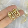 New Fendi Gold plated Earrings 