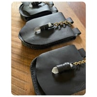 Image 3 of Matte Black Leather Belt Bags 