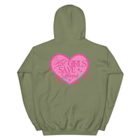 Image 17 of HOT GIRLS HAVE HEART HOODIE - HOT PINK