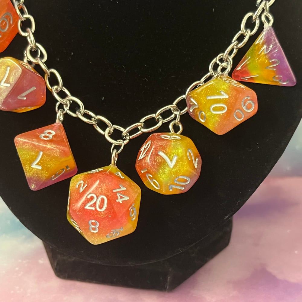 Image of DND Dice Set Necklace