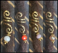 Image 7 of Spiral dread beads with glass bead charm