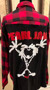 Vintage Red/Black Flannel Shirt Pearl Jam