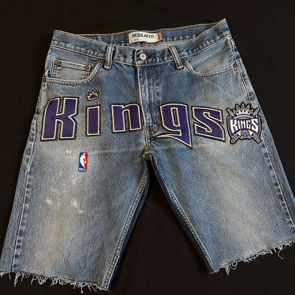 Image of Sacramento Kings NBA Denim Shorts