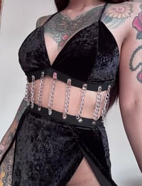 Image 3 of Reptile Velvet Maxi Dress (made to order)