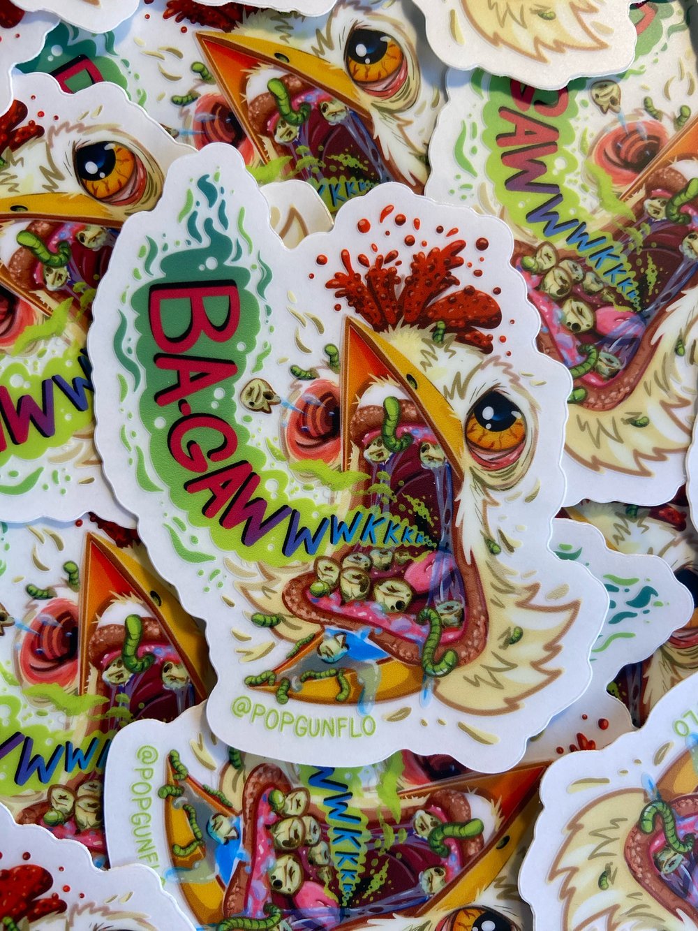 Chicken Head Vinyl Sticker