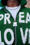 Image of Spread Love Zip Hoodie (Green)