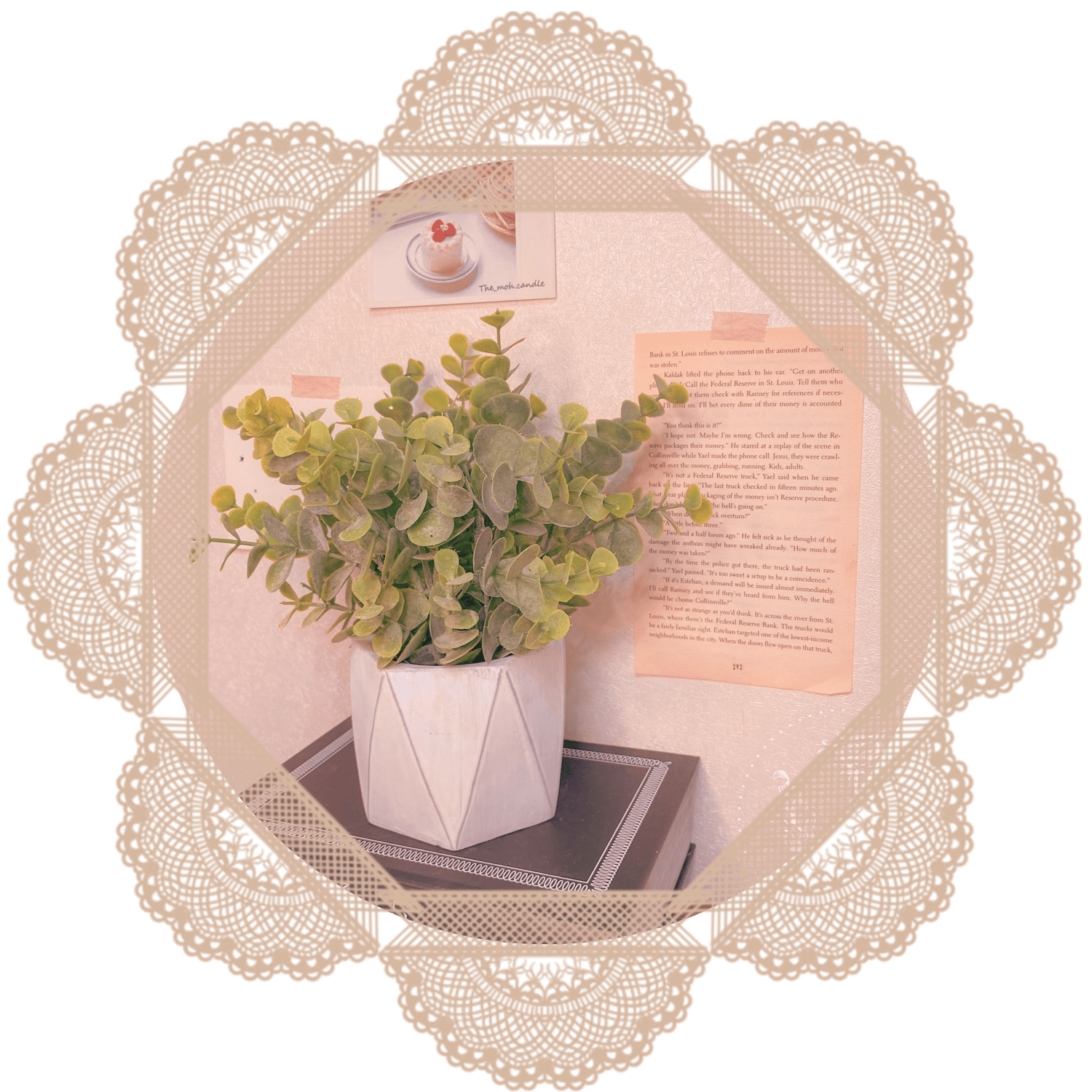 Image of Modern Potted Eucalyptus 